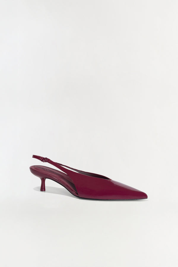 Jonathan Simkhai Sylvie Slingback Kitten Heel CRANBERRY