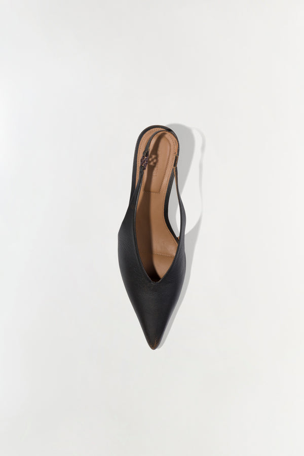 Jonathan Simkhai Sylvie Slingback Kitten Heel DISTRESSED CHOCOLATE