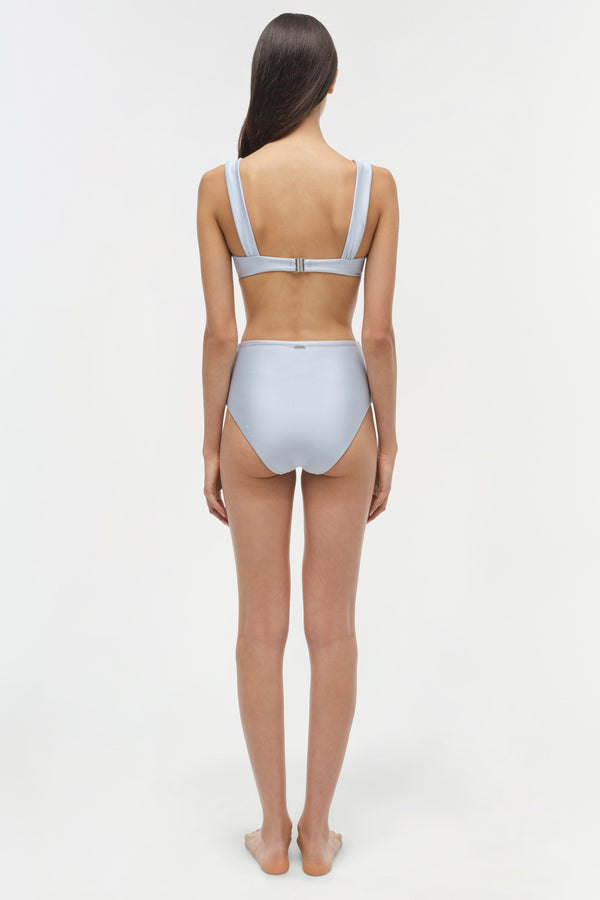 Jonathan Simkhai Teya High Waist Bikini Bottom PERIWINKLE SKY