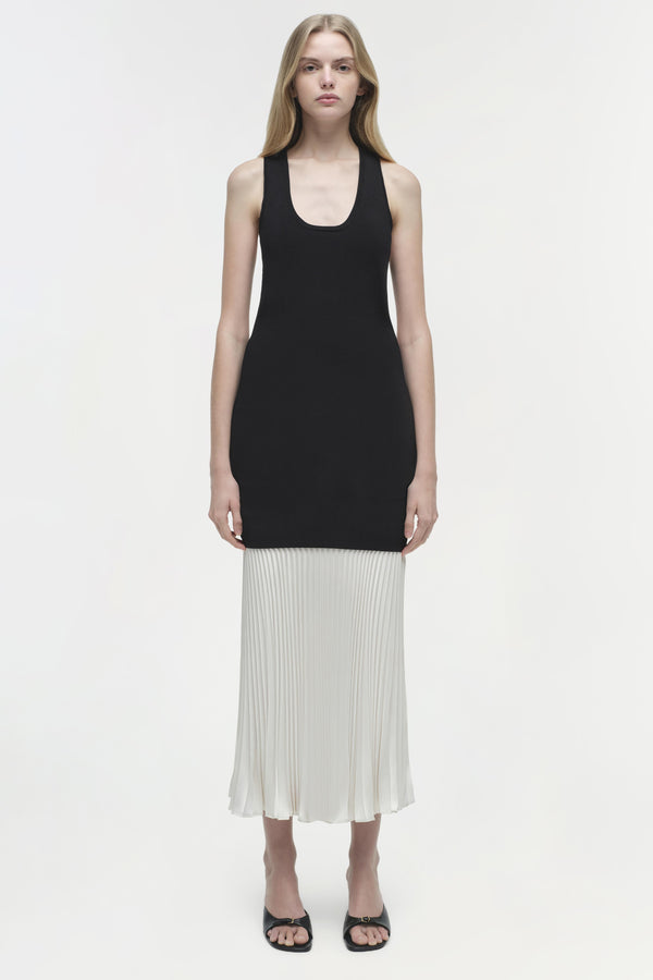 Jonathan Simkhai Zaden Knit Combo Midi Dress BLACK MULTI