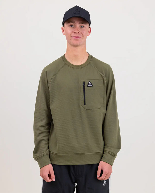 jones Men’s Flagship Recycled Grid Fleece Crew