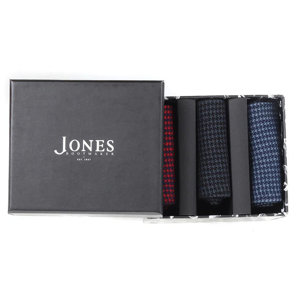 Jones Bootmaker Accessories 3 Pack Dogtooth Cotton Socks - Multi
