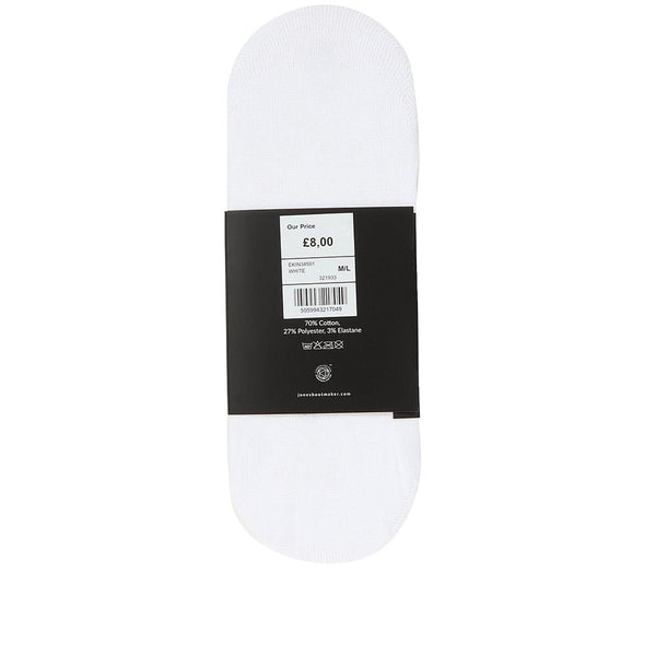 jones bootmaker Accessories 3-Pack Men's Invisible Socks - White