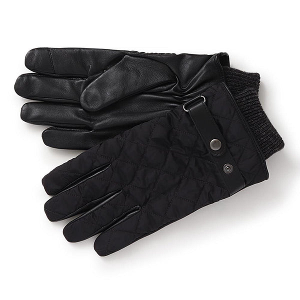Jones Bootmaker Accessories Gents Quilted Waterproof Gloves - Black