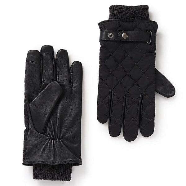 jones bootmaker Accessories Gents Quilted Waterproof Gloves - Black
