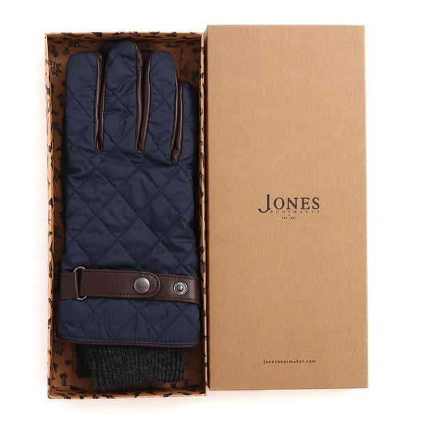 Jones Bootmaker Accessories Gents Quilted Waterproof Gloves - Navy