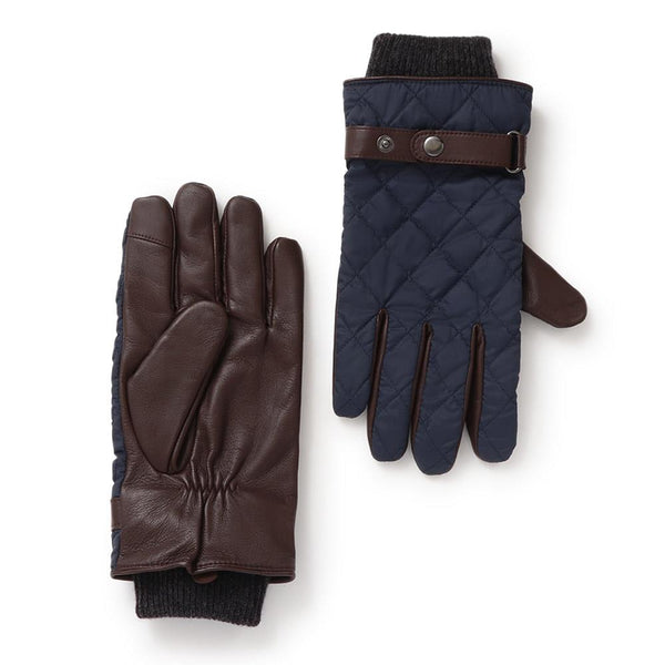 Jones Bootmaker Accessories Gents Quilted Waterproof Gloves - Navy