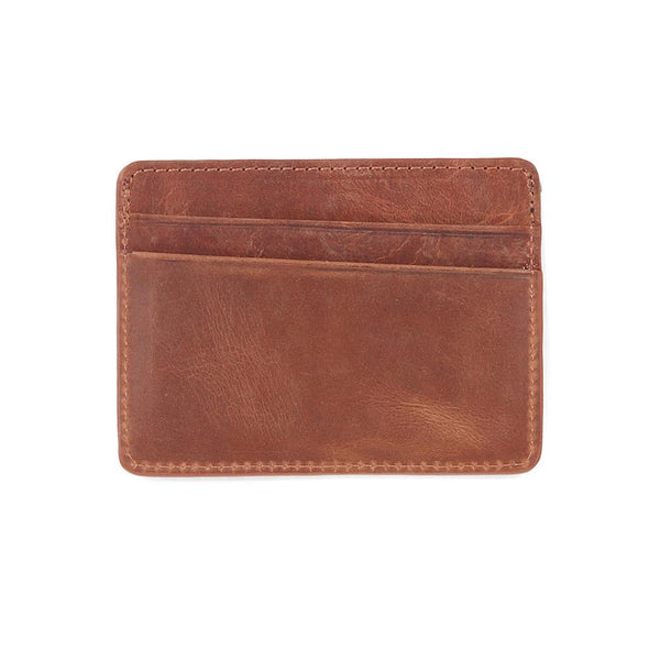 Jones Bootmaker Accessories Leather Card Holder - Tobacco