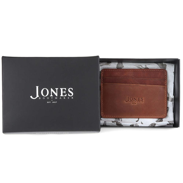 Jones Bootmaker Accessories Leather Card Holder - Tobacco