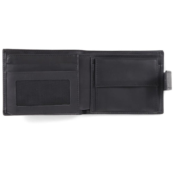 Jones Bootmaker Accessories Leather Fold Over Wallet - Black