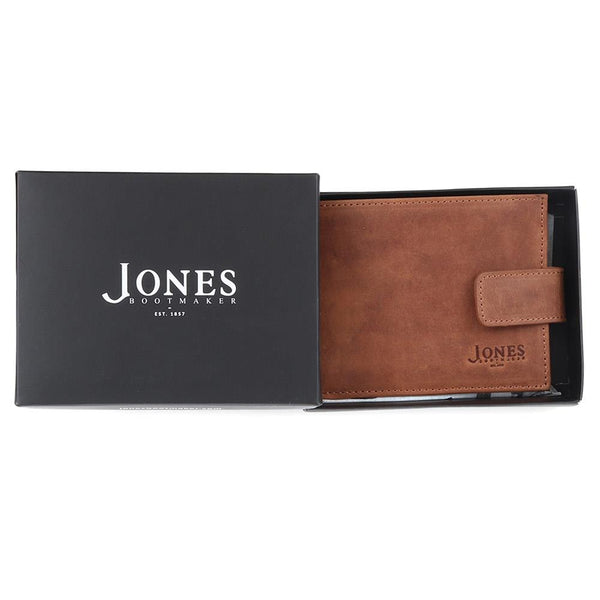Jones Bootmaker Accessories Leather Fold Over Wallet - Tobacco