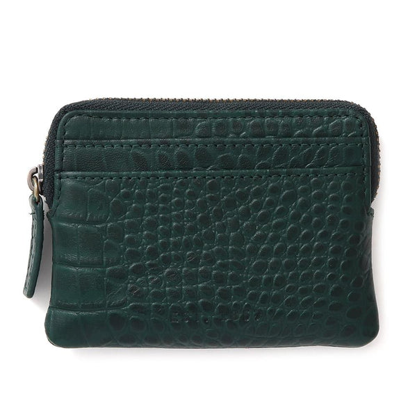 jones bootmaker Accessories Oaklynn Leather Card Purse - Green Croc