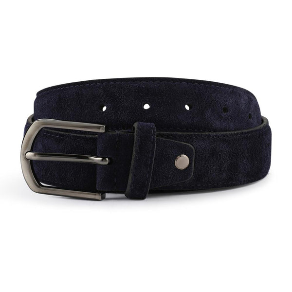 Jones Bootmaker Accessories Unison Leather Belt - Navy Suede