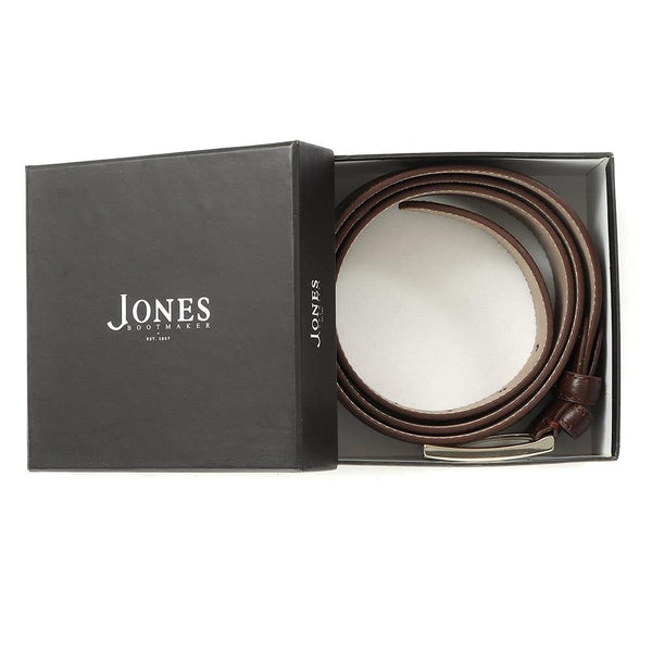 jones bootmaker Accessories Upminster Men's Leather Belt - Brown Leather