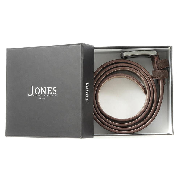 Jones Bootmaker Accessories Upney Men's Suede Leather Belt - Brown Suede