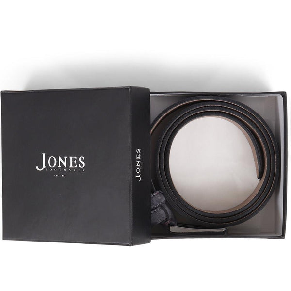 jones bootmaker Accessories Upney Men's Suede Leather Belt - Grey Suede