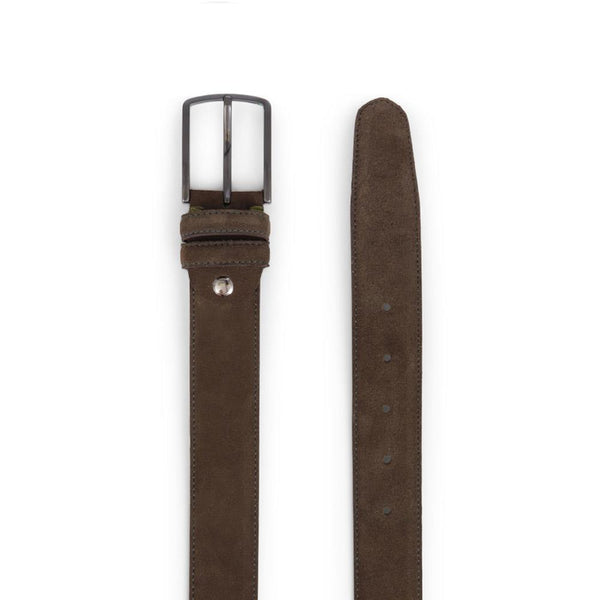 Jones Bootmaker Accessories Upney Men's Suede Leather Belt - Khaki Suede