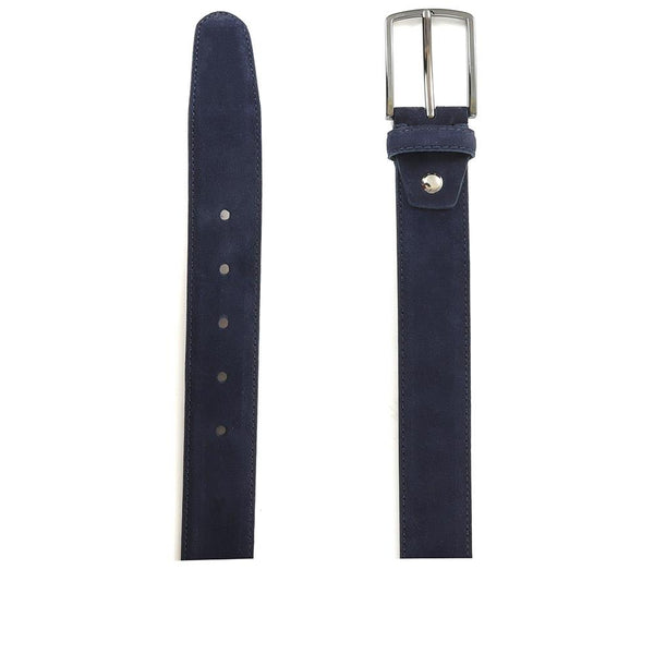 Jones Bootmaker Accessories Upney Men's Suede Leather Belt - Navy Suede