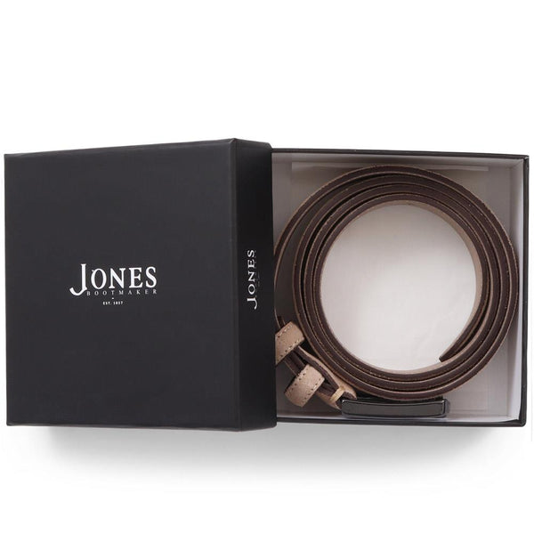 jones bootmaker Accessories Upney Men's Suede Leather Belt - Sand Suede