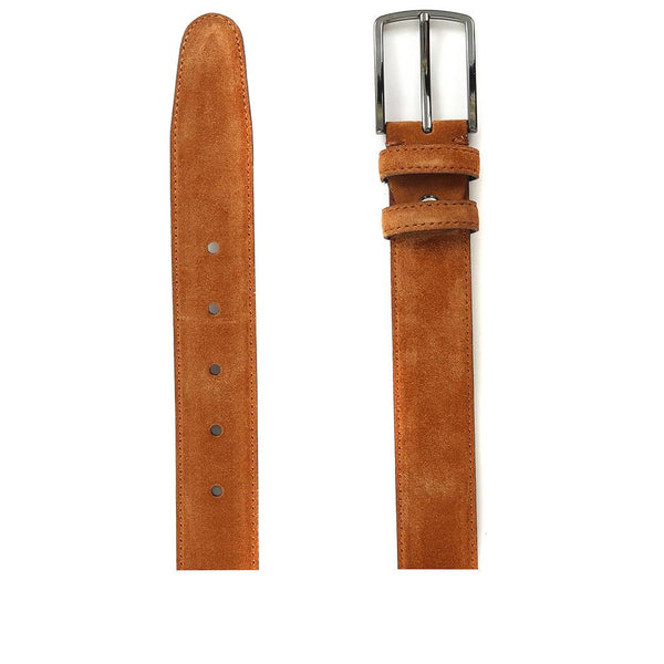 Jones Bootmaker Accessories Upney Men's Suede Leather Belt - Tan Suede