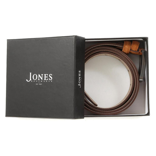 jones bootmaker Accessories Upney Men's Suede Leather Belt - Tan Suede