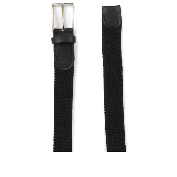 jones bootmaker Accessories Upton Park Men's Braided Belt - Black