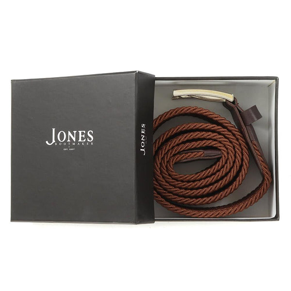 Jones Bootmaker Accessories Upton Park Men's Braided Belt - Brown