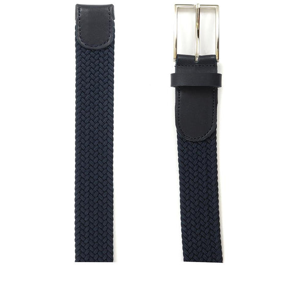 Jones Bootmaker Accessories Upton Park Men's Braided Belt - Navy