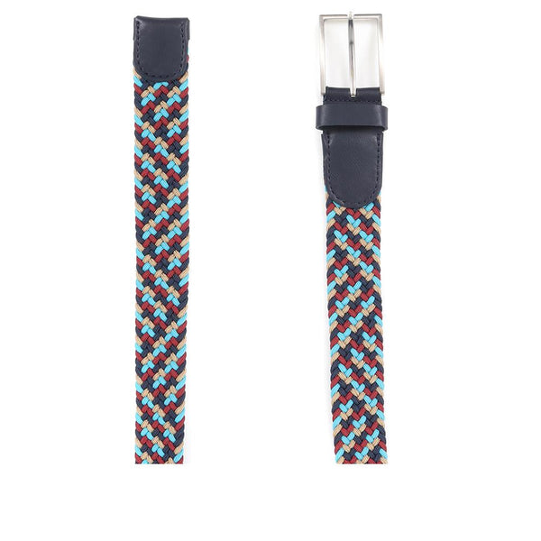Jones Bootmaker Accessories Upton Park Men's Braided Belt - Navy Multi