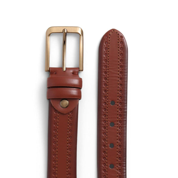 jones bootmaker Accessories Urmston Leather Belt - Cognac