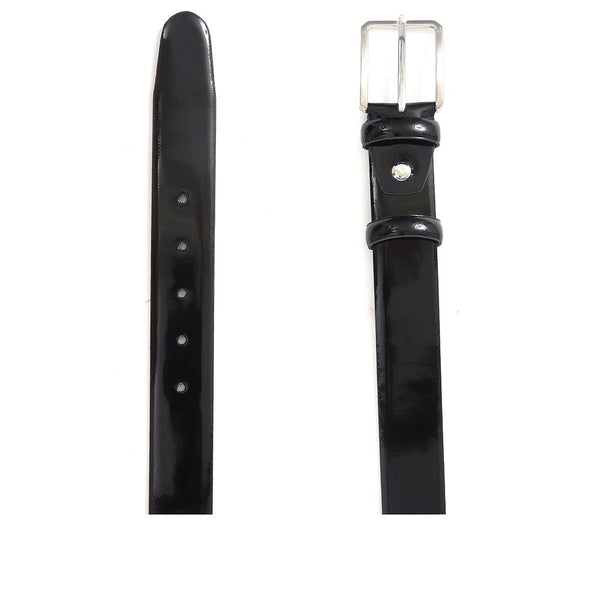 jones bootmaker Accessories Uxbridge Men's Leather Belt - Black Patent