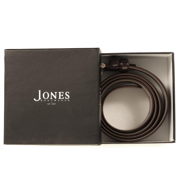 Jones Bootmaker Accessories Uxbridge Men's Leather Belt - Brown Leather