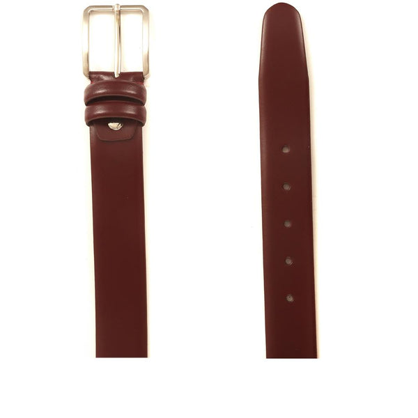 Jones Bootmaker Accessories Uxbridge Men's Leather Belt - Burgundy