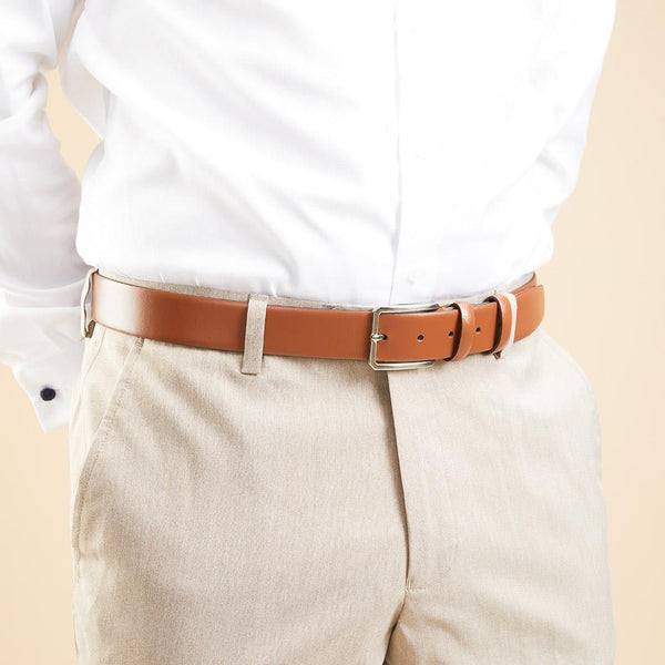 Jones Bootmaker Accessories Uxbridge Men's Leather Belt - Chestnut