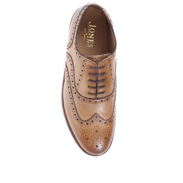 Jones Bootmaker Men's Barons Leather Brogues - Tan