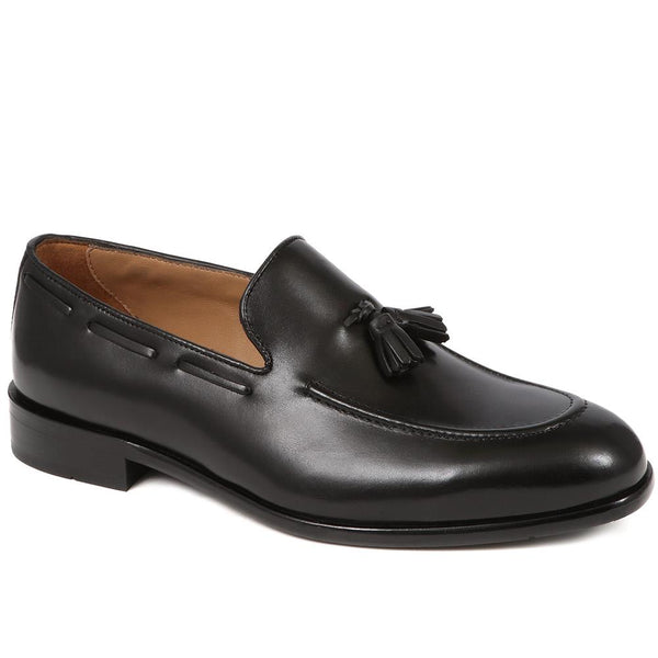 jones bootmaker Men's Devon2 Leather Loafers - Black