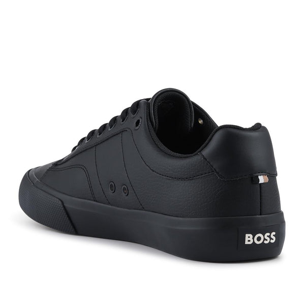 Jones Bootmaker Men's Faux-Leather Trainers - Black