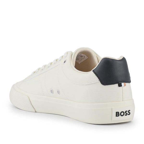 Jones Bootmaker Men's Faux-Leather Trainers - Cream