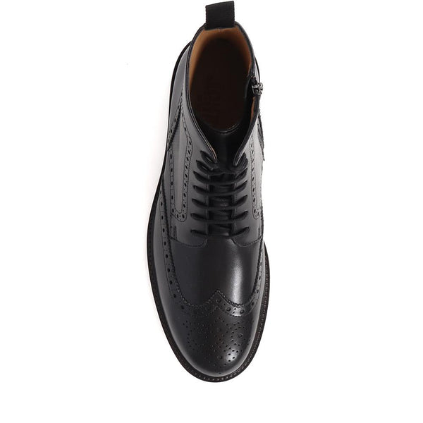 Jones Bootmaker Men's Fletcher Leather Boots - Black