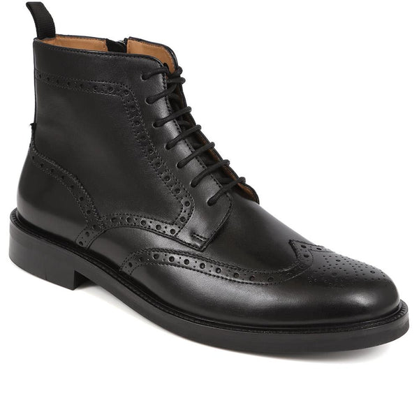 jones bootmaker Men's Fletcher Leather Boots - Black