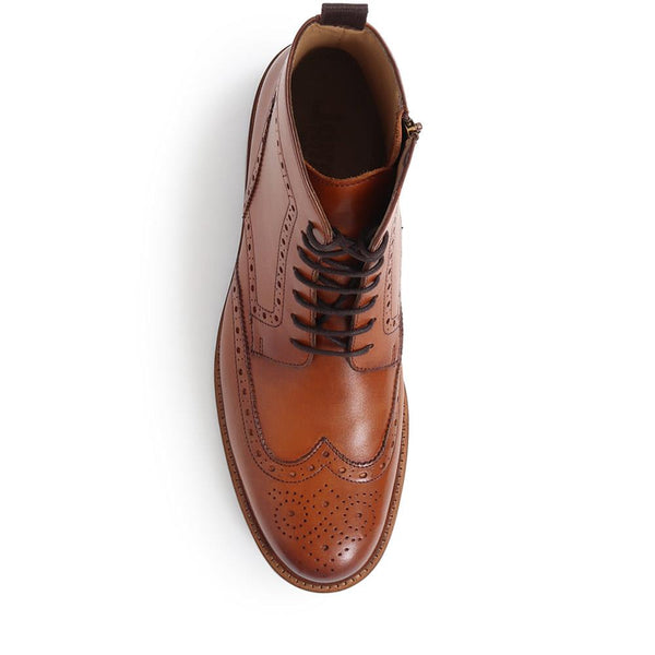 Jones Bootmaker Men's Fletcher Leather Boots - Tan