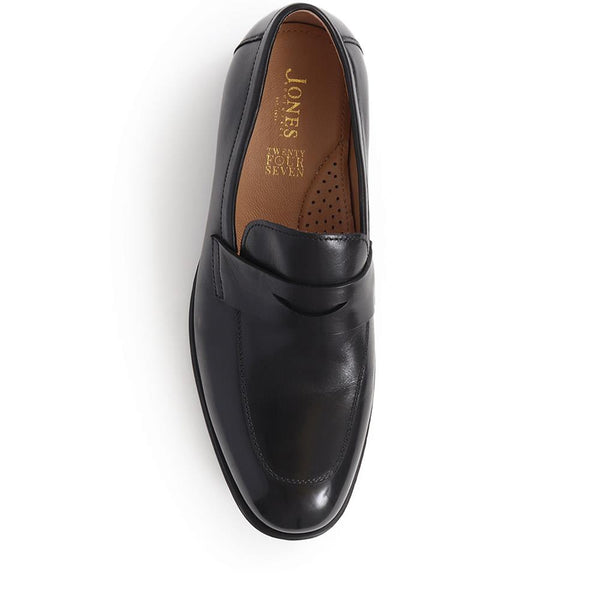 Jones Bootmaker Men's Radley Leather Loafers - Black