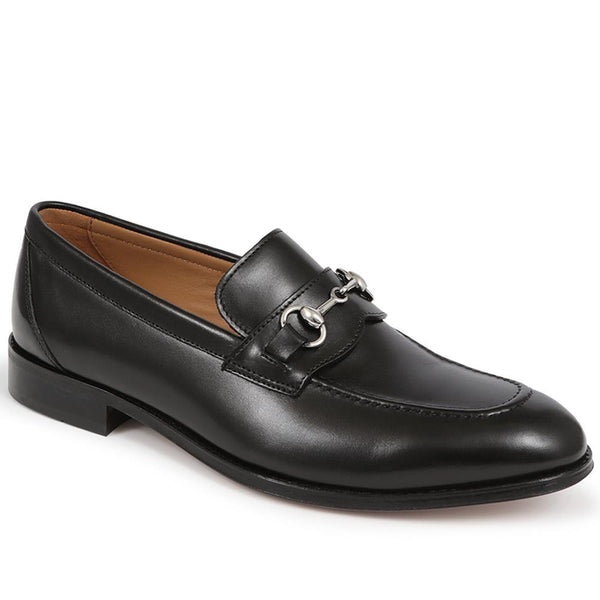 jones bootmaker Men's Reece Leather Loafers - Black