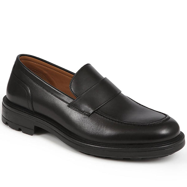 jones bootmaker Men's Romeo Leather Loafers - Black