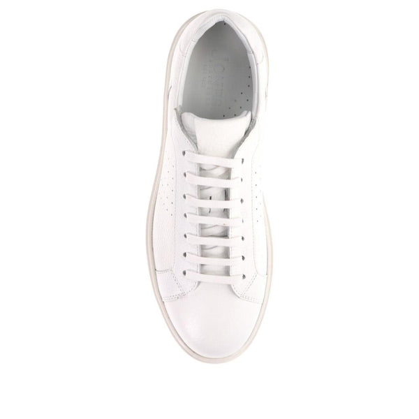 Jones Bootmaker Men's Sammy Leather Trainers - White