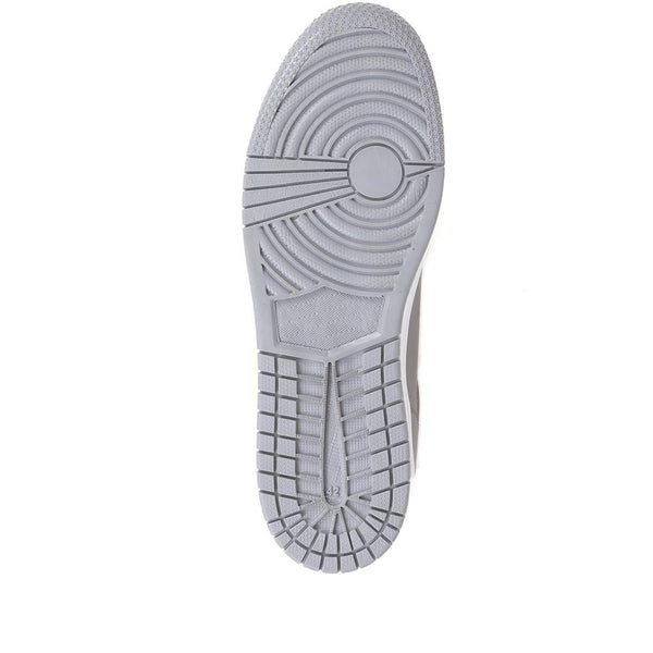 Jones Bootmaker Men's Simeon Leather Trainers - Grey