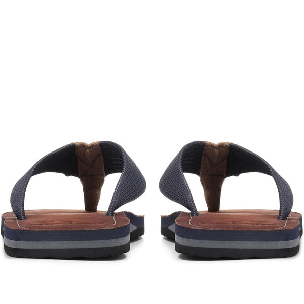 Jones Bootmaker Men's Toeman Toe Post Sandals - Navy