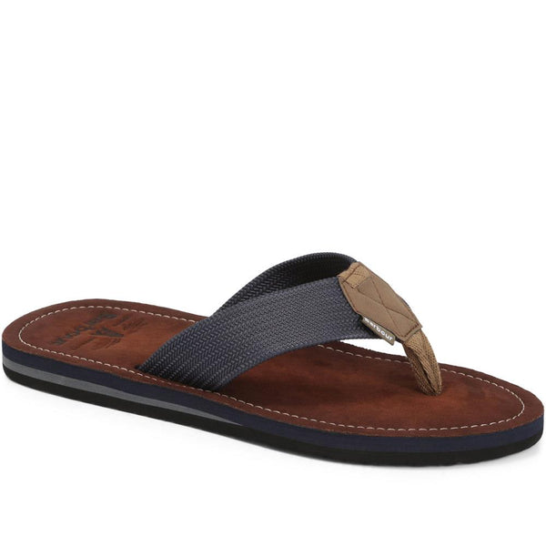 jones bootmaker Men's Toeman Toe Post Sandals - Navy