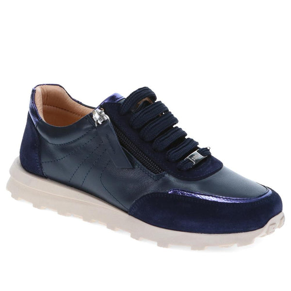Jones Bootmaker Outlet Aisha Lace-Up Trainers - Navy