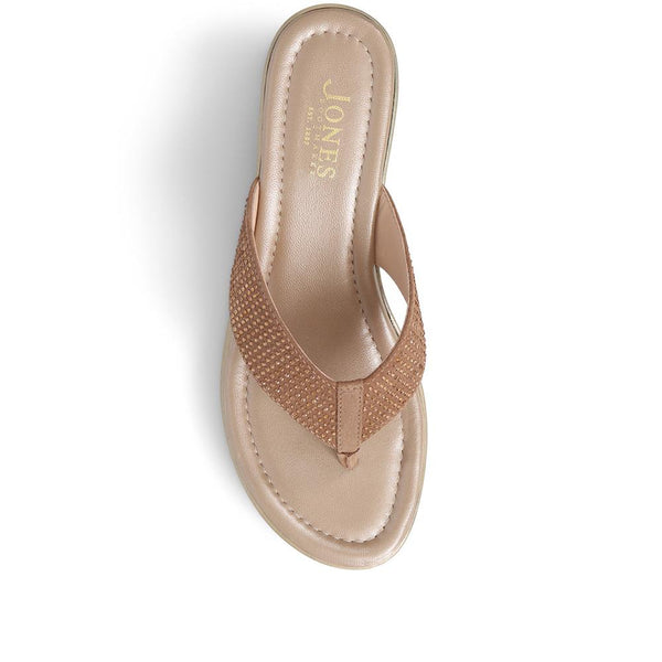 Jones Bootmaker Outlet Gerrie Wedge Sandals - Gold